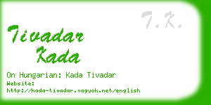 tivadar kada business card